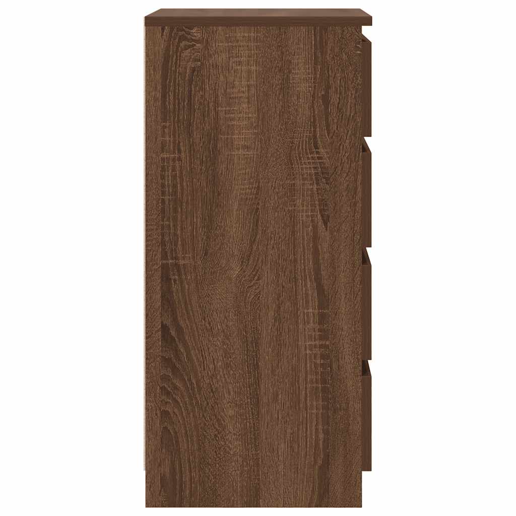 Dressoir met lades 37,5x35x99 cm spaanplaat bruin eikenkleurig