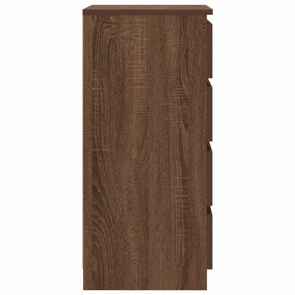 Dressoir met lades 37,5x35x99 cm spaanplaat bruin eikenkleurig