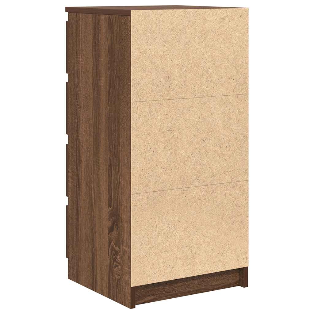 Dressoir met lades 37,5x35x99 cm spaanplaat bruin eikenkleurig