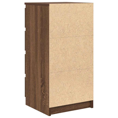 Dressoir met lades 37,5x35x99 cm spaanplaat bruin eikenkleurig