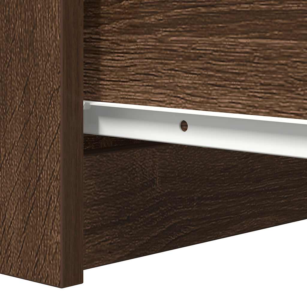 Dressoir met lades 37,5x35x99 cm spaanplaat bruin eikenkleurig