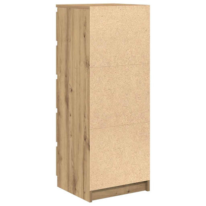 Dressoir met lades 37,5x35x99cm spaanplaat artisanaal eikenhout