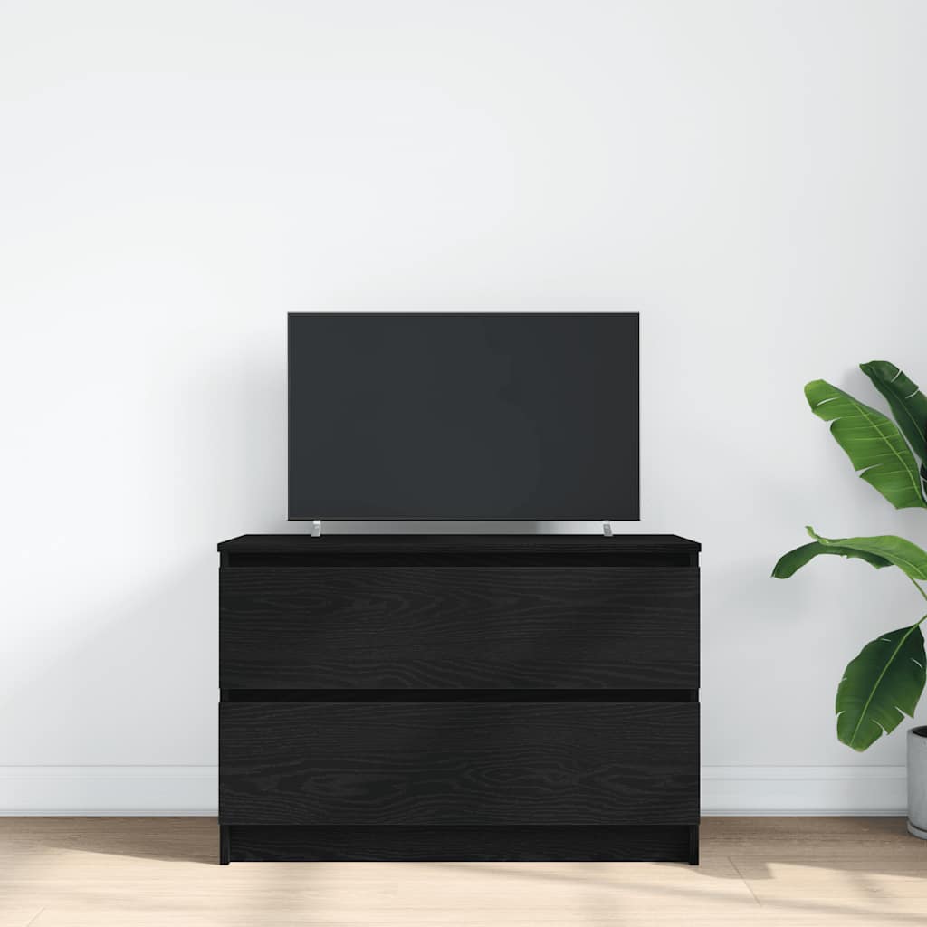 Tv-meubel 80x35x54 cm spaanplaat zwart
