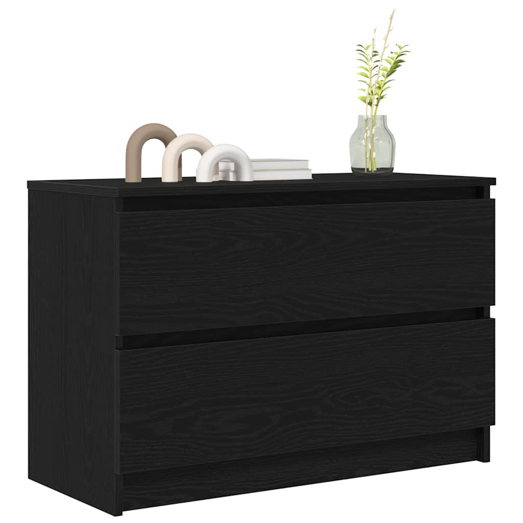 Tv-meubel 80x35x54 cm spaanplaat zwart