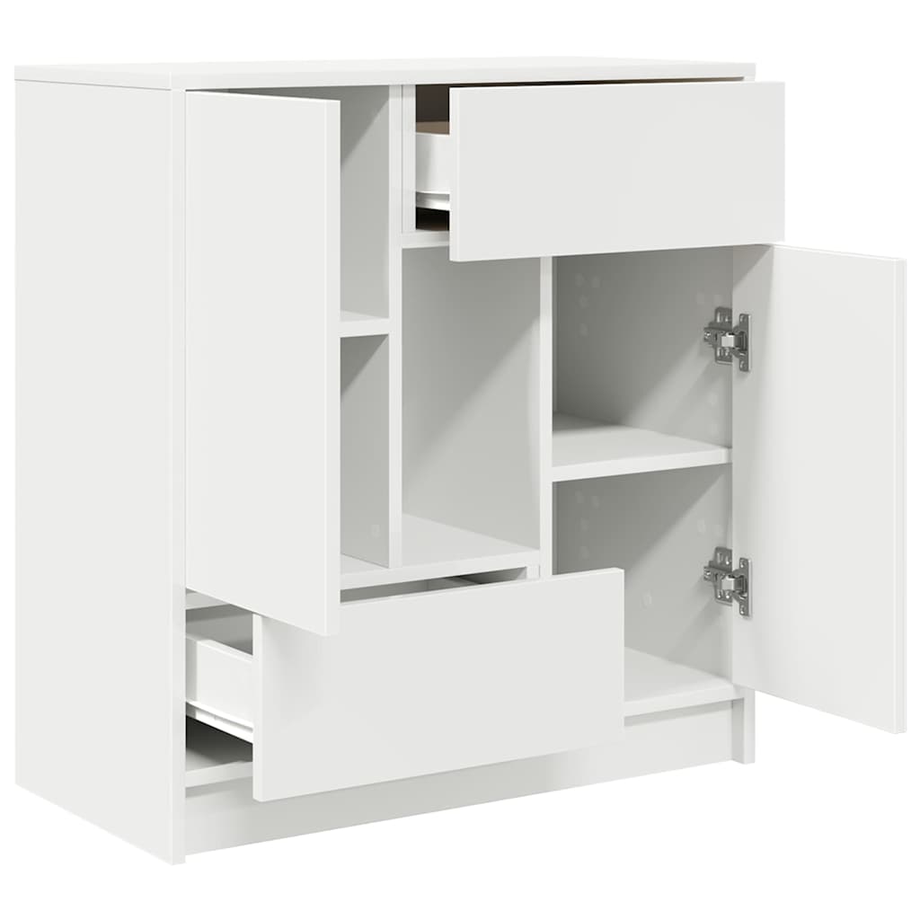 Dressoir met lades en deuren 70,5x34x74,5 cm wit