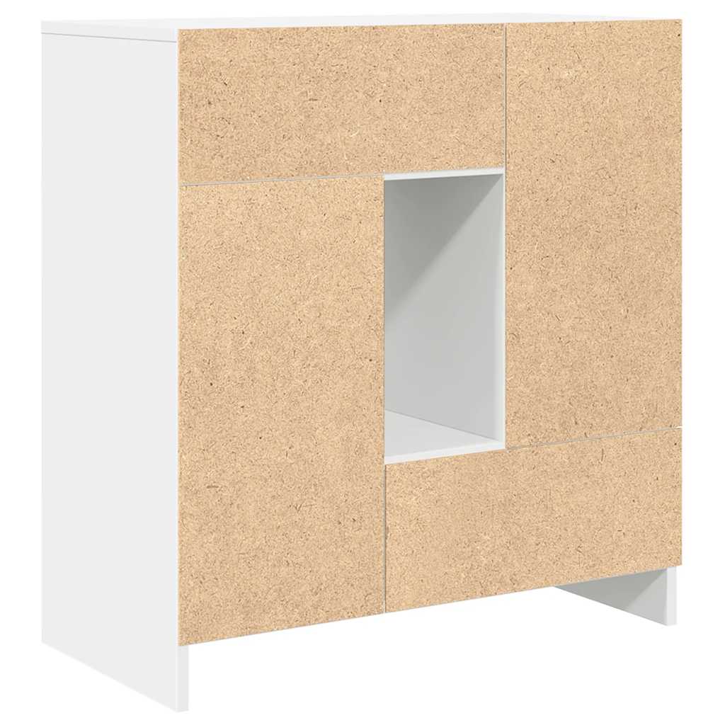 Dressoir met lades en deuren 70,5x34x74,5 cm wit