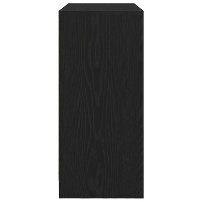 Dressoir met lades en deuren 70,5x34x74,5 cm zwart eikenkleurig