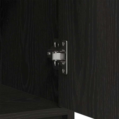 Dressoir met lades en deuren 70,5x34x74,5 cm zwart eikenkleurig