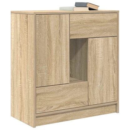 Dressoir met lades deuren 70,5x34x74,5 cm sonoma eikenkleurig