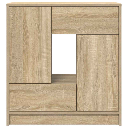 Dressoir met lades deuren 70,5x34x74,5 cm sonoma eikenkleurig