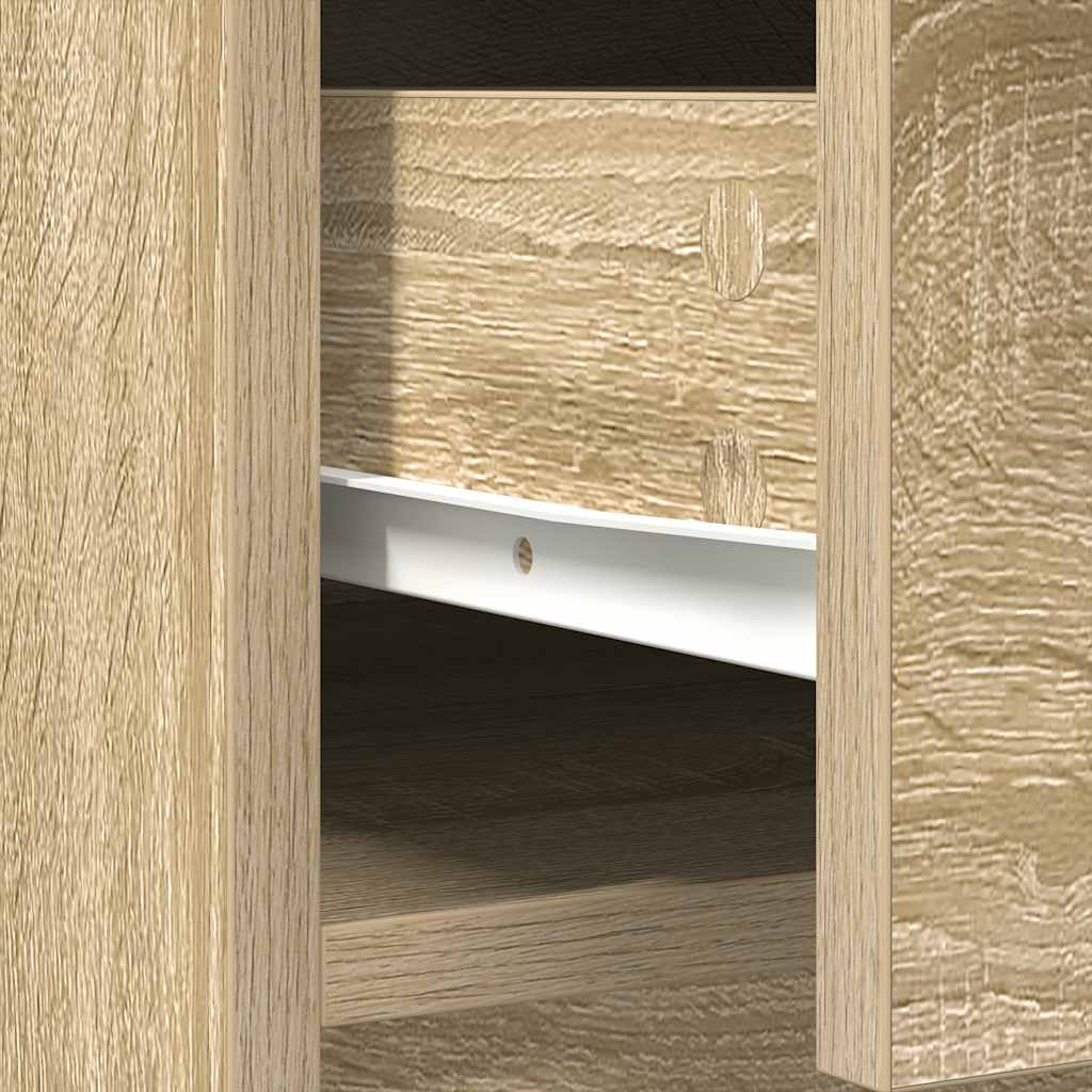 Dressoir met lades deuren 70,5x34x74,5 cm sonoma eikenkleurig