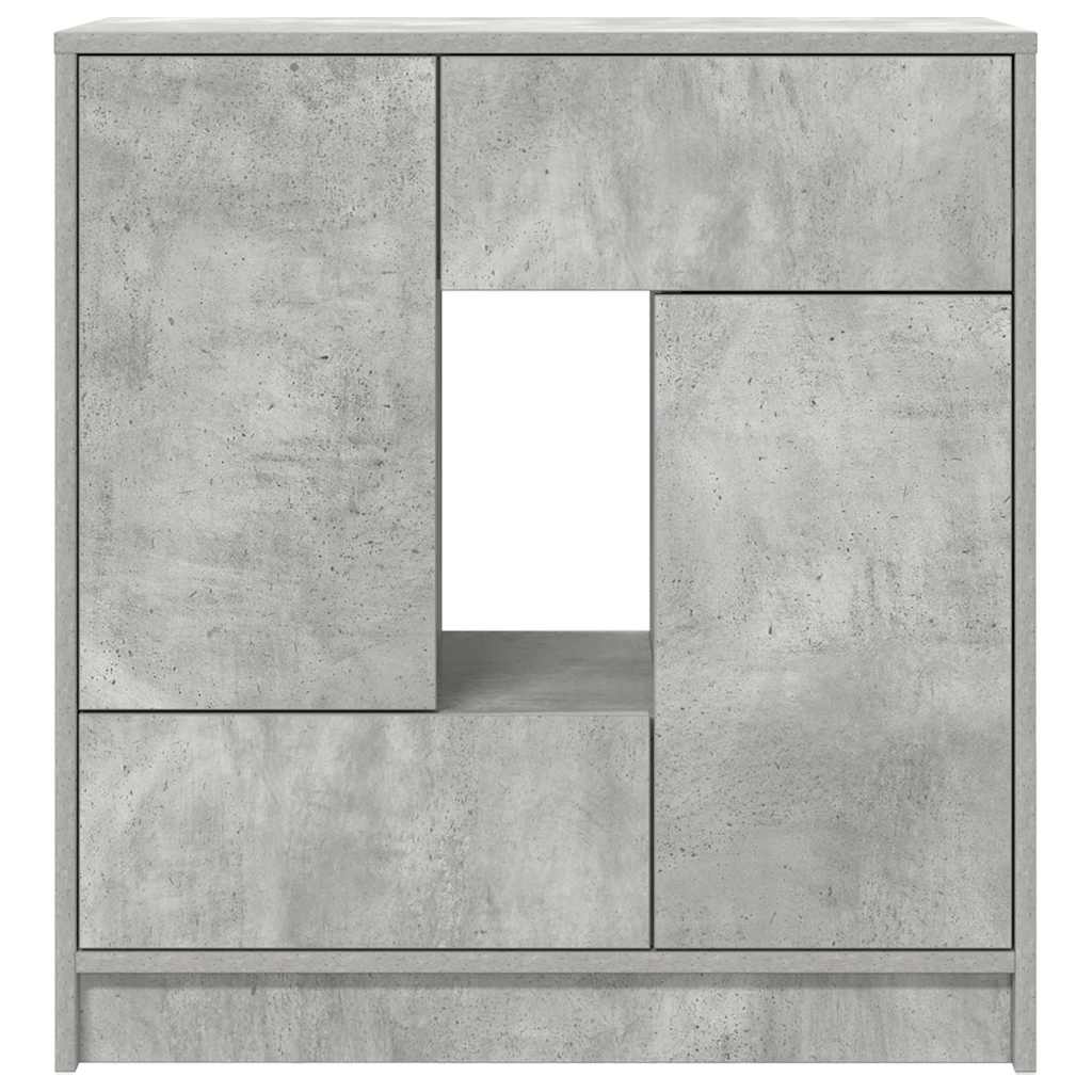 Dressoir met lades en deuren 70,5x34x74,5 cm betongrijs