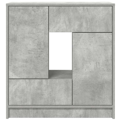 Dressoir met lades en deuren 70,5x34x74,5 cm betongrijs