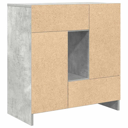 Dressoir met lades en deuren 70,5x34x74,5 cm betongrijs