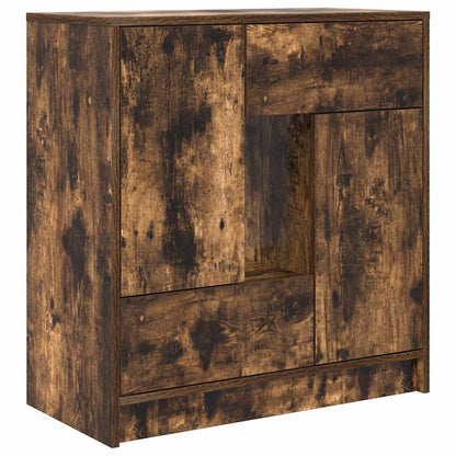 Dressoir met lades en deuren 70,5x34x74,5 cm gerookt eiken