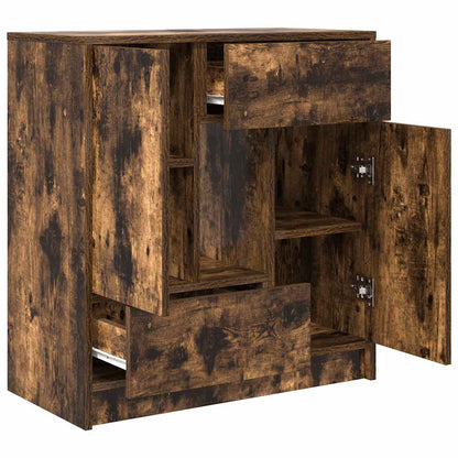 Dressoir met lades en deuren 70,5x34x74,5 cm gerookt eiken