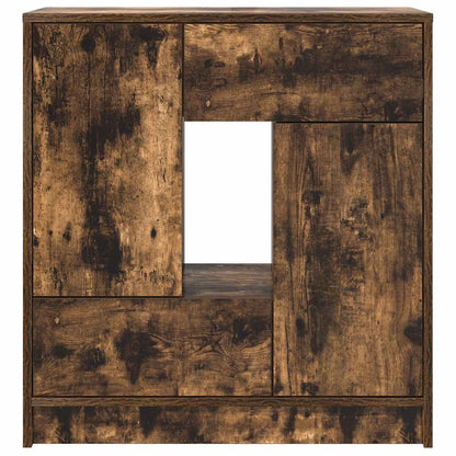 Dressoir met lades en deuren 70,5x34x74,5 cm gerookt eiken