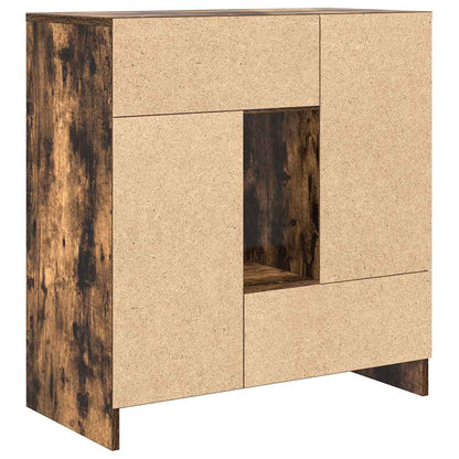 Dressoir met lades en deuren 70,5x34x74,5 cm gerookt eiken