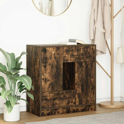 Dressoir met lades en deuren 70,5x34x74,5 cm gerookt eiken