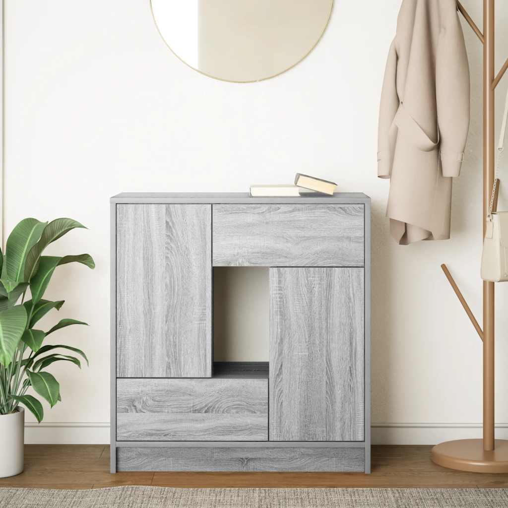 Dressoir met lades en deuren 70,5x34x74,5 cm grijs Sonoma