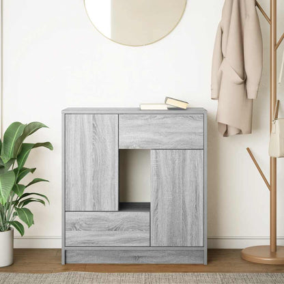 Dressoir met lades en deuren 70,5x34x74,5 cm grijs Sonoma