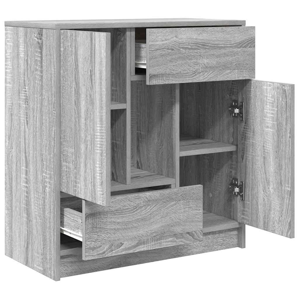 Dressoir met lades en deuren 70,5x34x74,5 cm grijs Sonoma