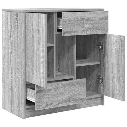 Dressoir met lades en deuren 70,5x34x74,5 cm grijs Sonoma