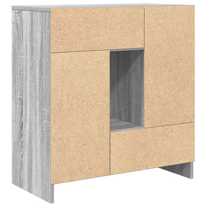 Dressoir met lades en deuren 70,5x34x74,5 cm grijs Sonoma