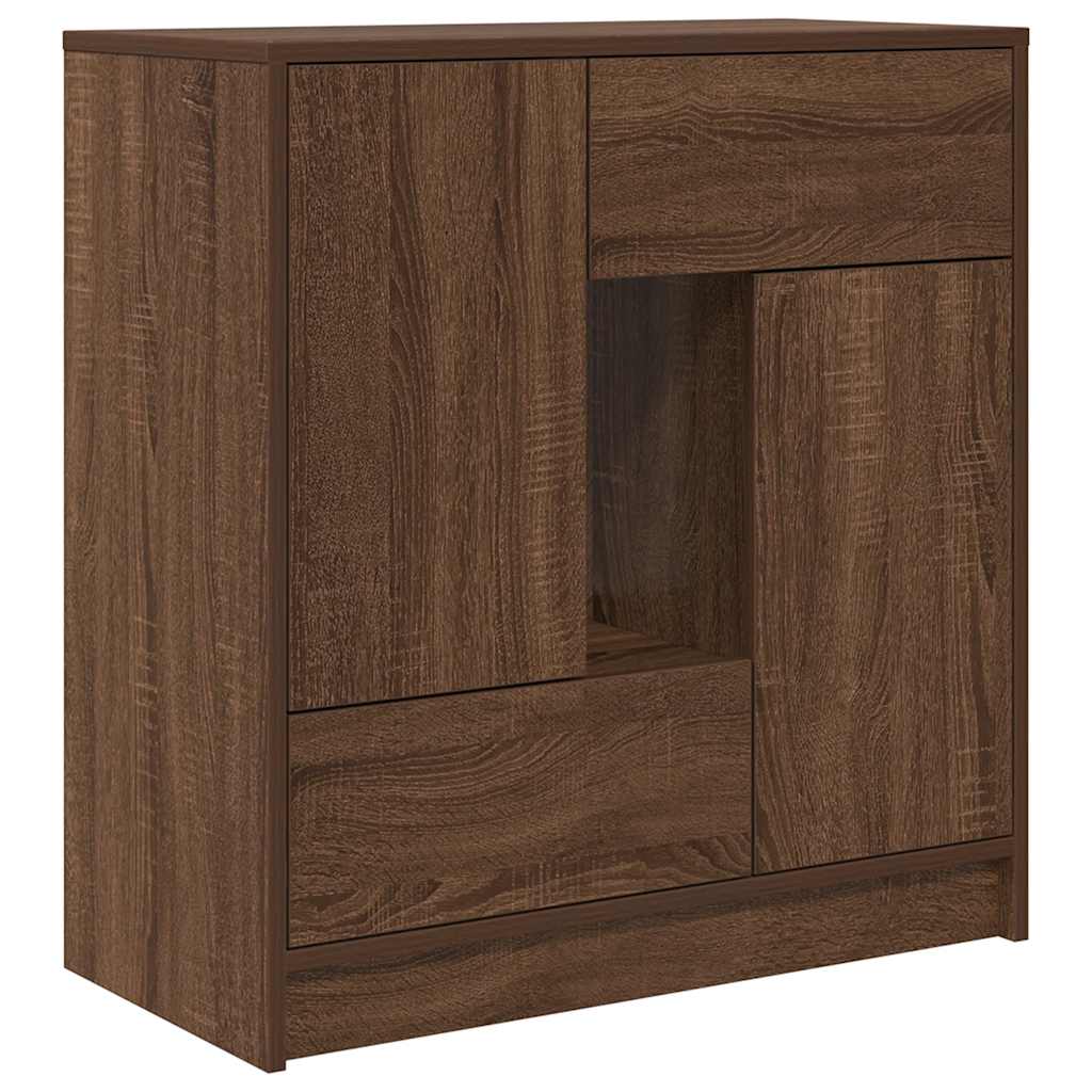 Dressoir met lades en deuren 70,5x34x74,5 cm bruin eiken