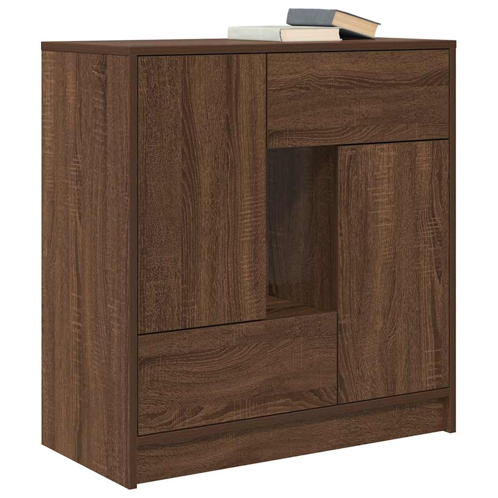Dressoir met lades en deuren 70,5x34x74,5 cm bruin eiken