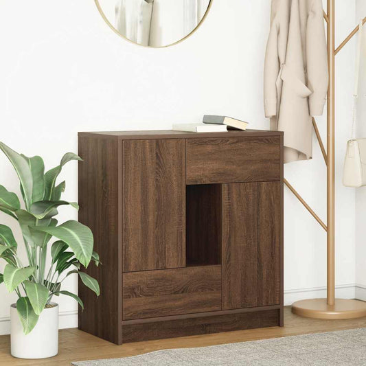 Dressoir met lades en deuren 70,5x34x74,5 cm bruin eiken