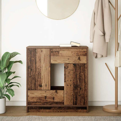 Dressoir met lades en deuren 70,5x34x74,5 cm oud hout