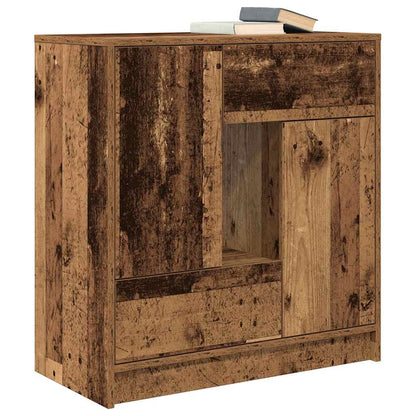 Dressoir met lades en deuren 70,5x34x74,5 cm oud hout