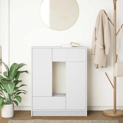 Dressoir met lades en deuren 73x31x90 cm wit