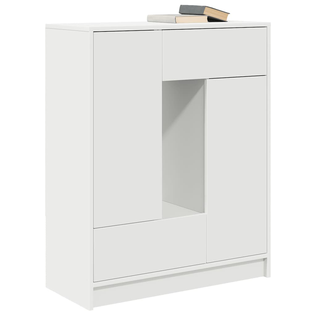 Dressoir met lades en deuren 73x31x90 cm wit