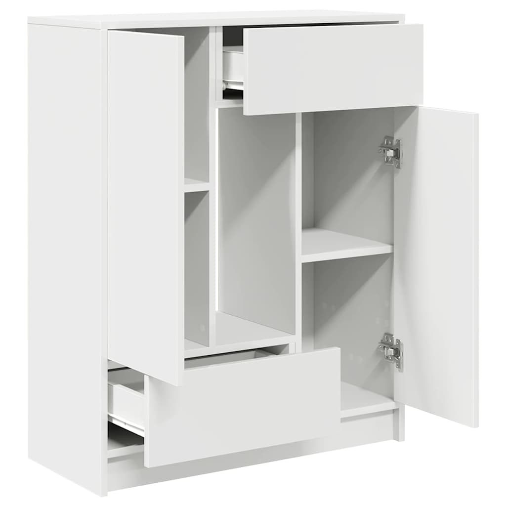 Dressoir met lades en deuren 73x31x90 cm wit