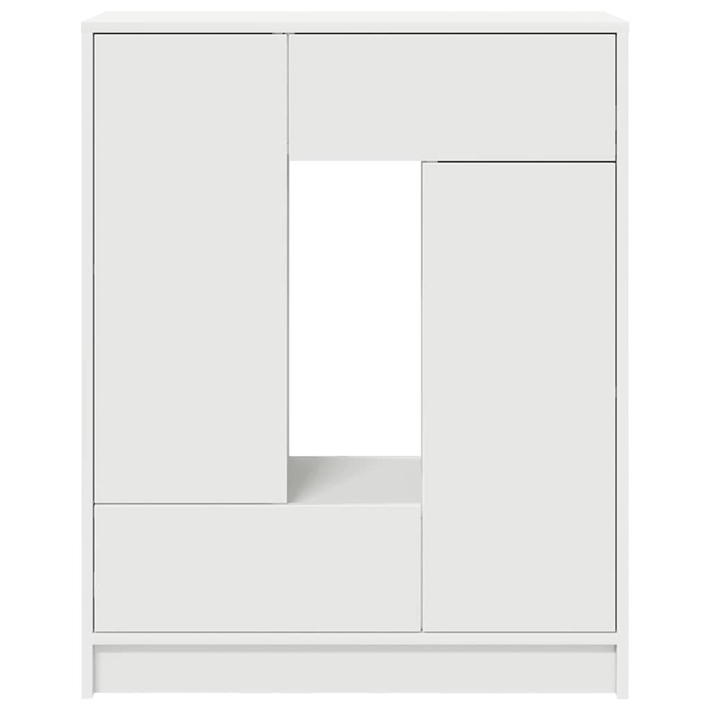 Dressoir met lades en deuren 73x31x90 cm wit