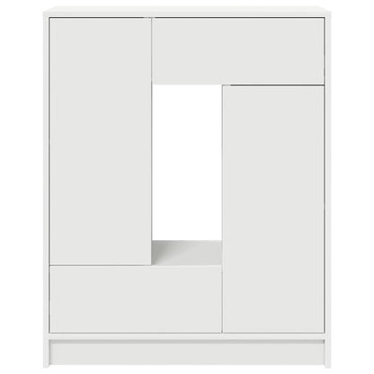 Dressoir met lades en deuren 73x31x90 cm wit