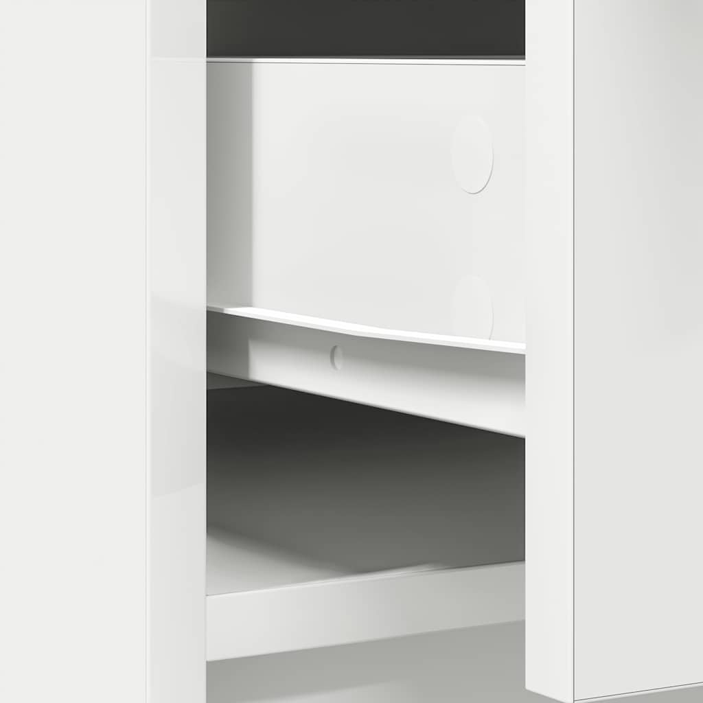 Dressoir met lades en deuren 73x31x90 cm wit