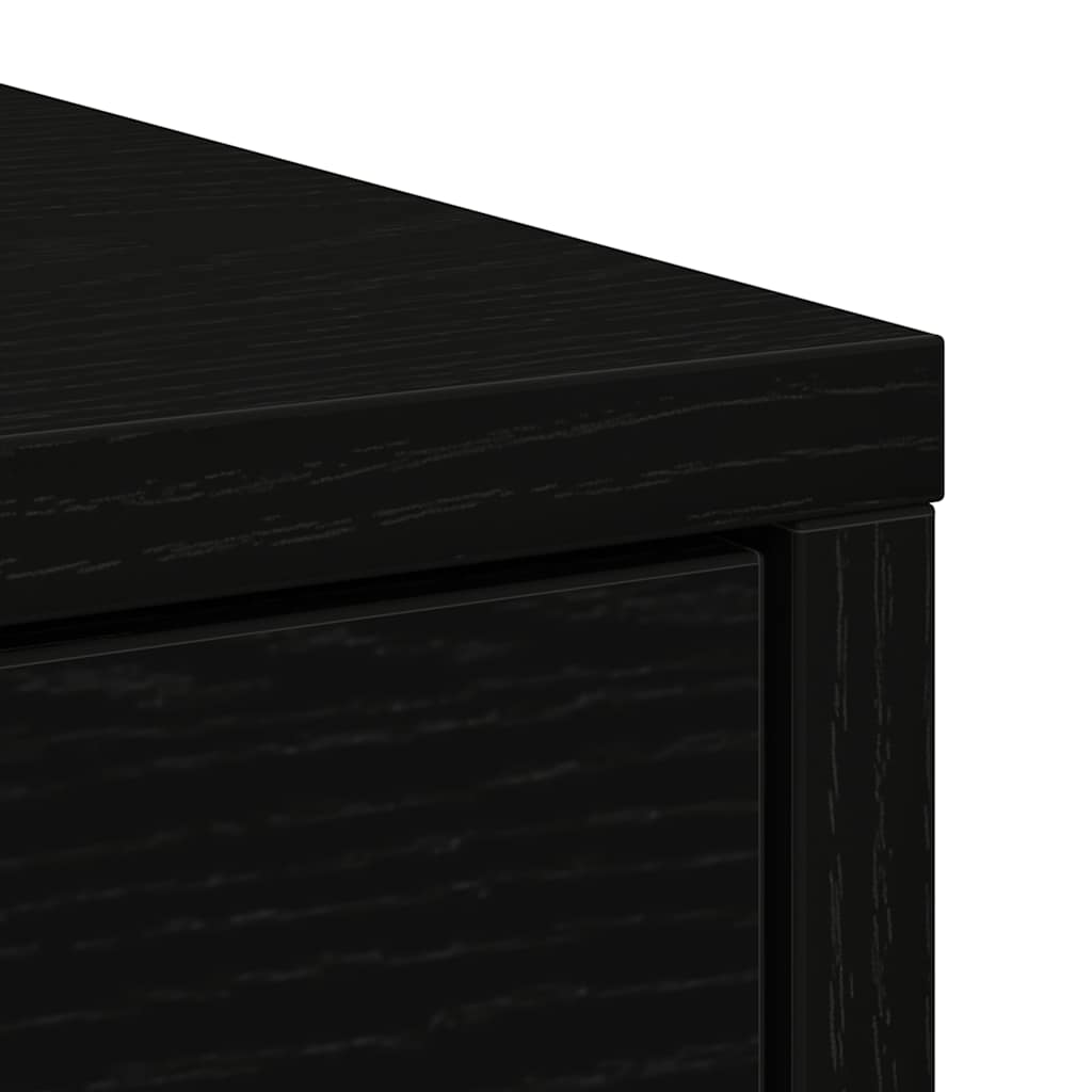 Dressoir met lades en deuren 73x31x90 cm zwart eikenkleurig