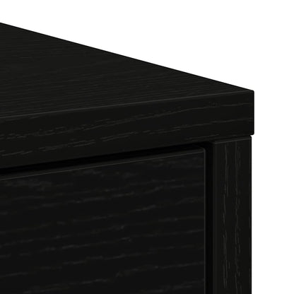 Dressoir met lades en deuren 73x31x90 cm zwart eikenkleurig