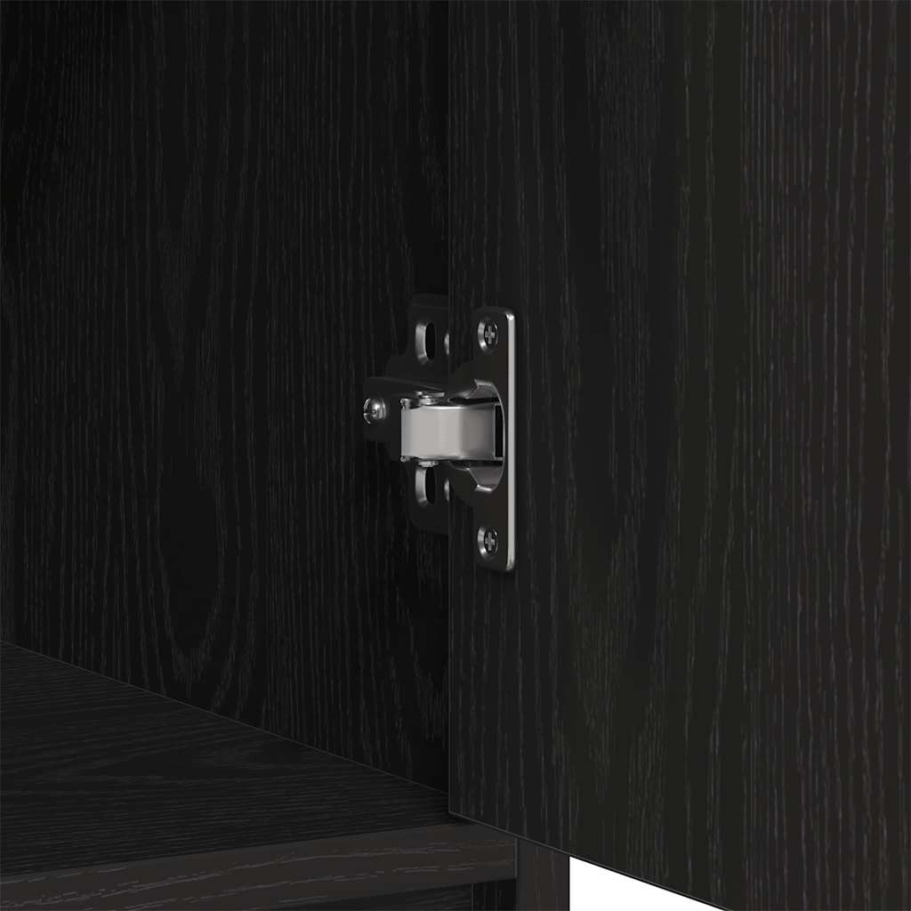 Dressoir met lades en deuren 73x31x90 cm zwart eikenkleurig