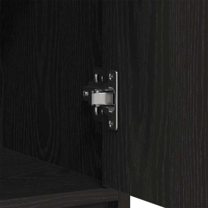 Dressoir met lades en deuren 73x31x90 cm zwart eikenkleurig
