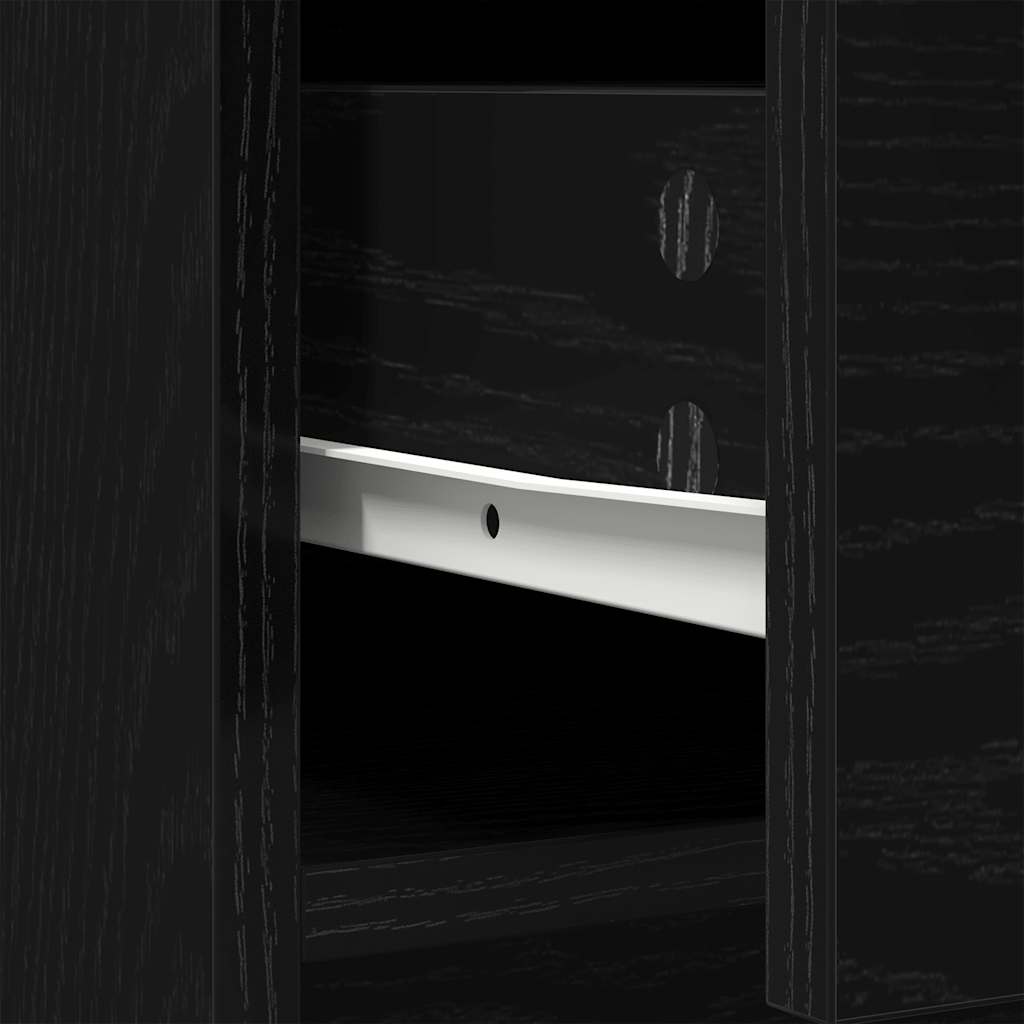 Dressoir met lades en deuren 73x31x90 cm zwart eikenkleurig