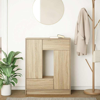 Dressoir met lades en deuren 73x31x90 cm sonoma eikenkleurig