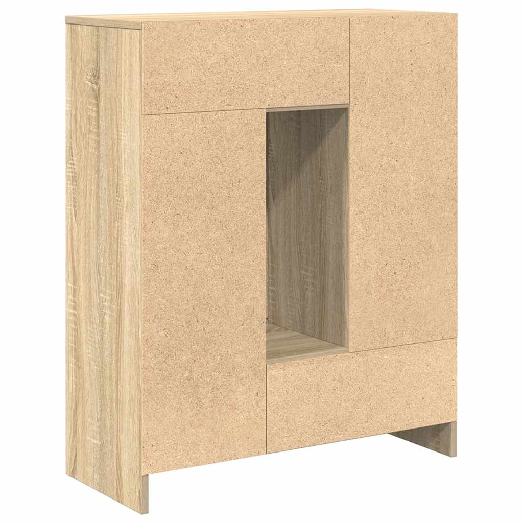 Dressoir met lades en deuren 73x31x90 cm sonoma eikenkleurig