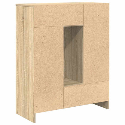 Dressoir met lades en deuren 73x31x90 cm sonoma eikenkleurig