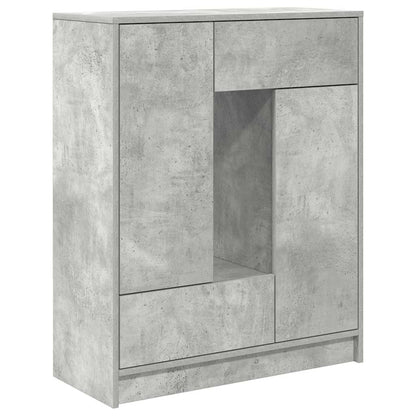 Dressoir met lades en deuren 73x31x90 cm betongrijs