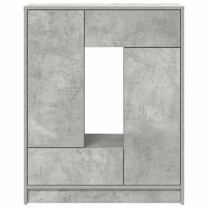 Dressoir met lades en deuren 73x31x90 cm betongrijs