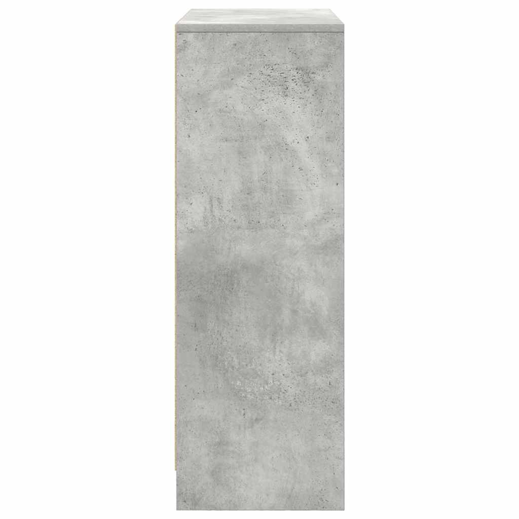 Dressoir met lades en deuren 73x31x90 cm betongrijs